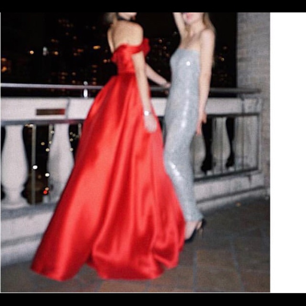 Custom made red carpet dress